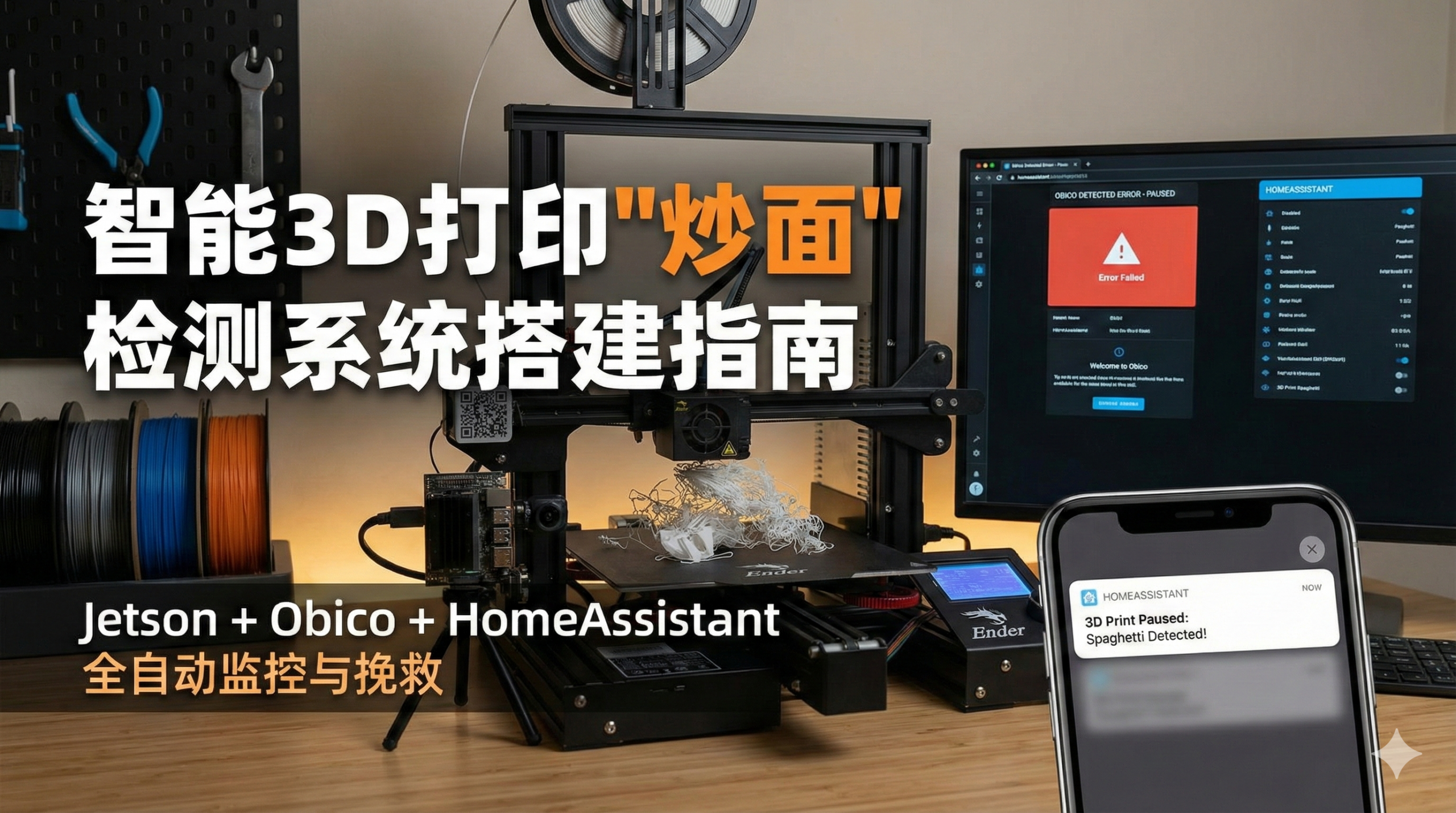 基于Jetson与HA的拓竹3D打印机炒面检测方案 封面